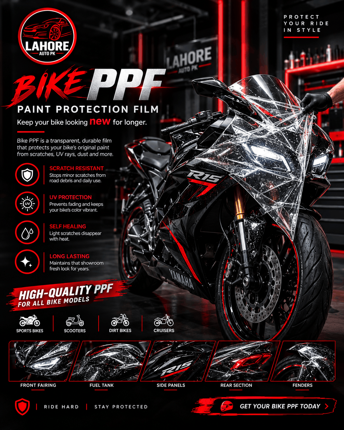 Bike PPF in Lahore | Scooty & Motorcycle PPF – Lahore Auto
