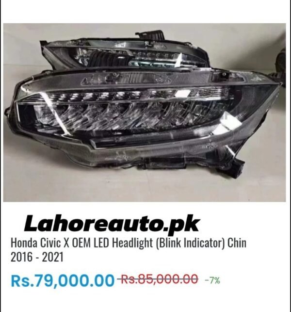 HONDA CIVIC X 9EM LED HEADLIGH (BLINK INDICATOR ) CHIN 2016 - 2021